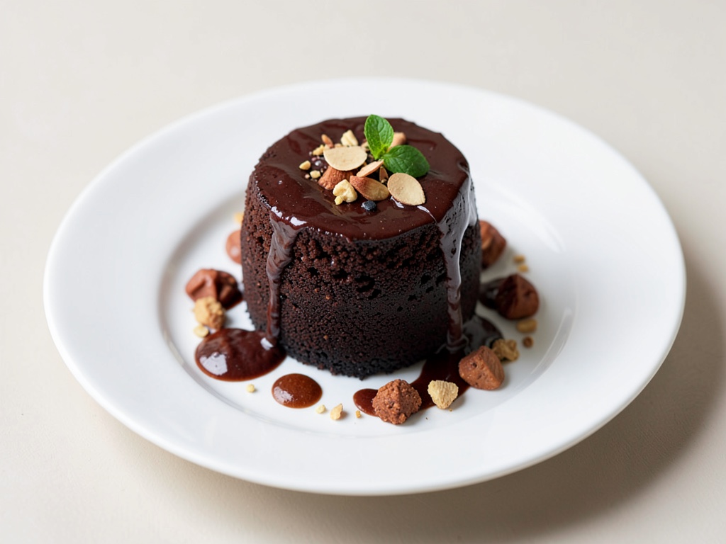 Torta al cioccolato succosa con gusto di rum