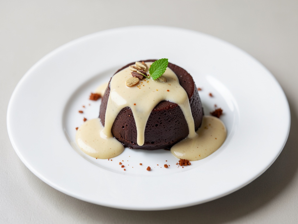 Cremoso budino al cioccolato con salsa alla vaniglia fatta in casa