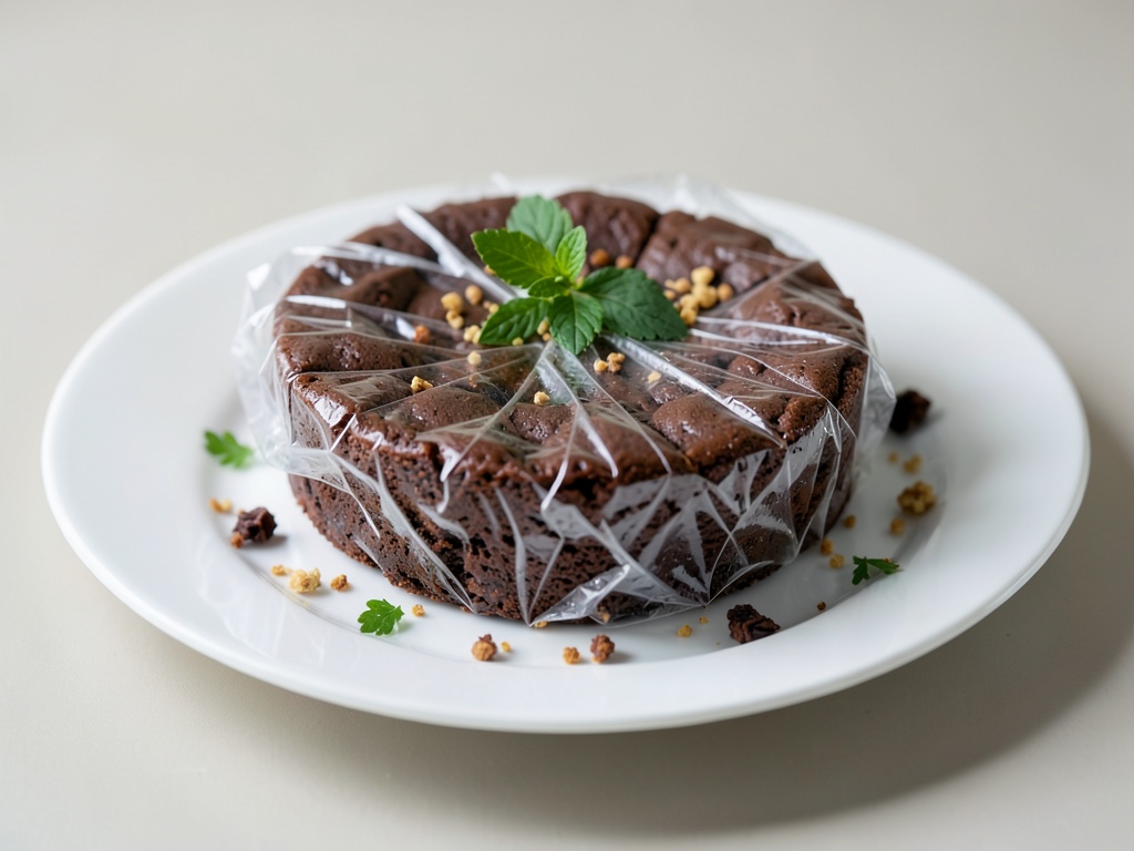 Schnelle Schokoladen-Tarte mit Frischhaltefolie