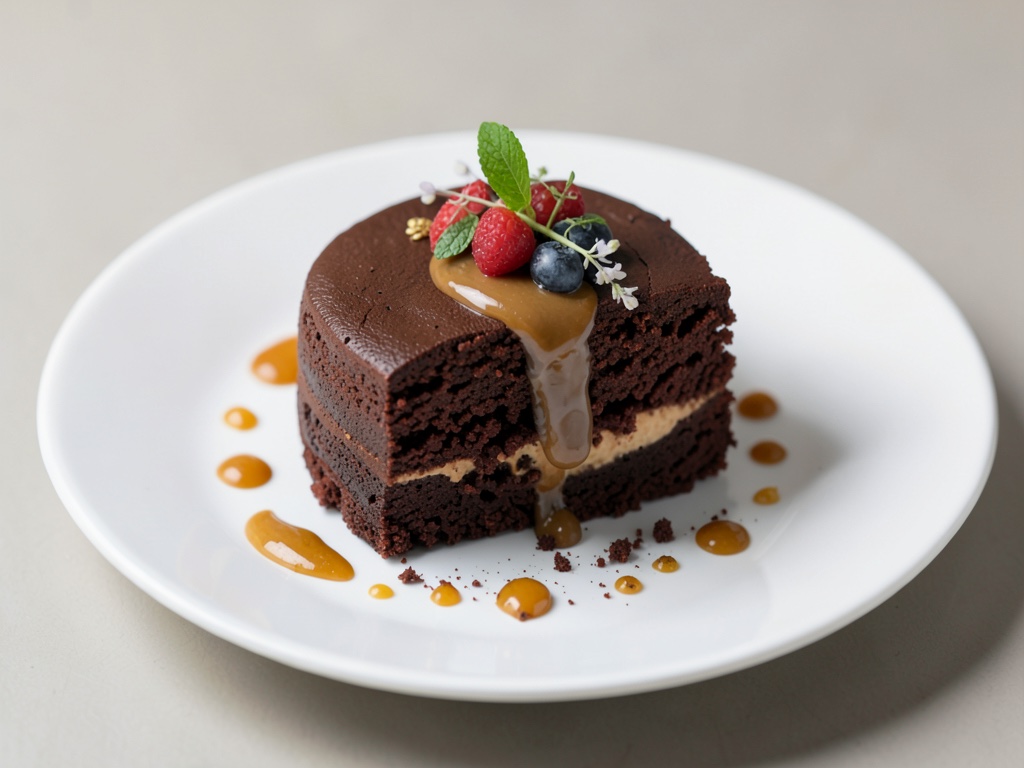 Torta al cioccolato con ripieno di caramello