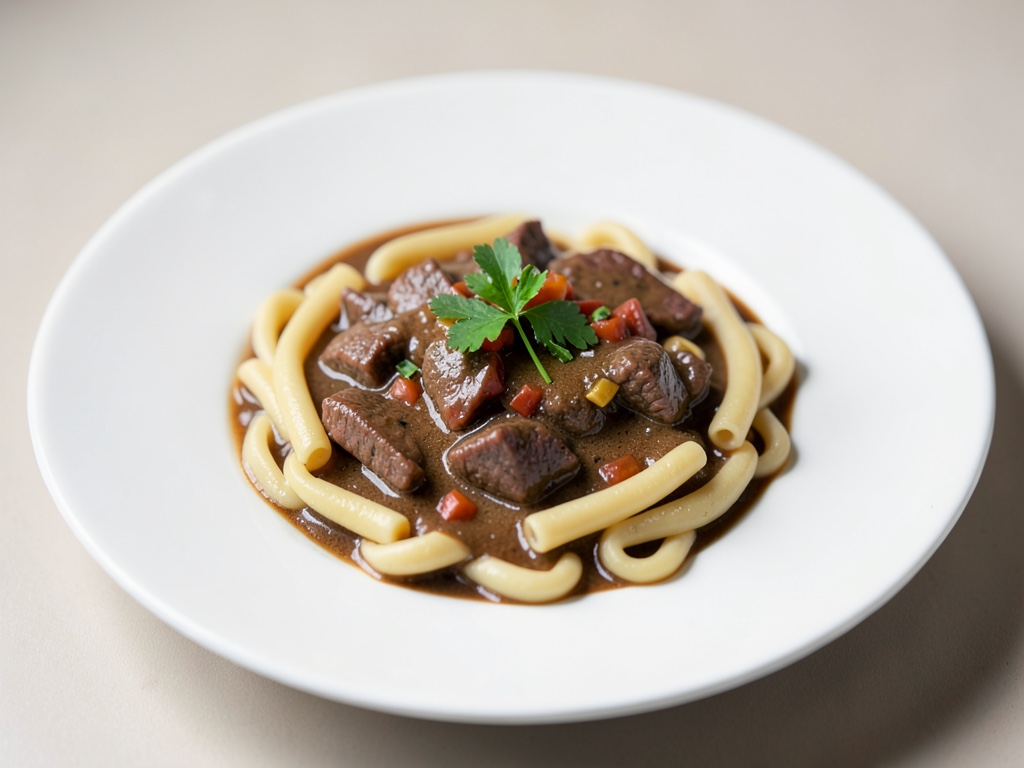 Gaisburger Marsch: Estofado de carne de res suabo con espätzle