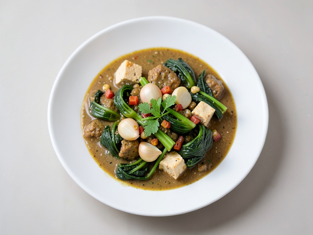 Curry cremoso di cavolo nero con tofu croccante