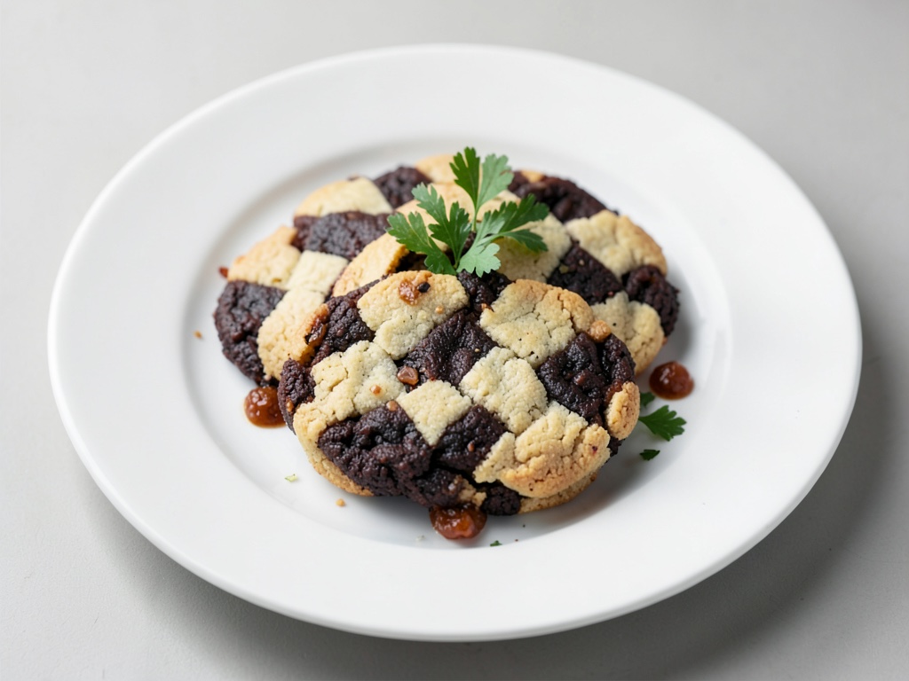 Biscotti a scacchiera con impasto chiaro e scuro