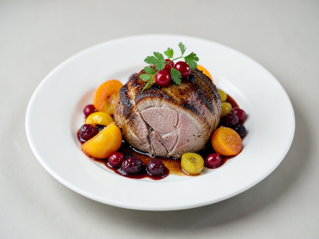 Rôti de porc juteux aux abricots et canneberges