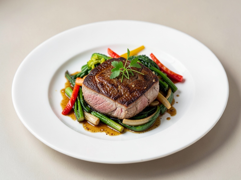 Filetto di maiale con verdure al wok