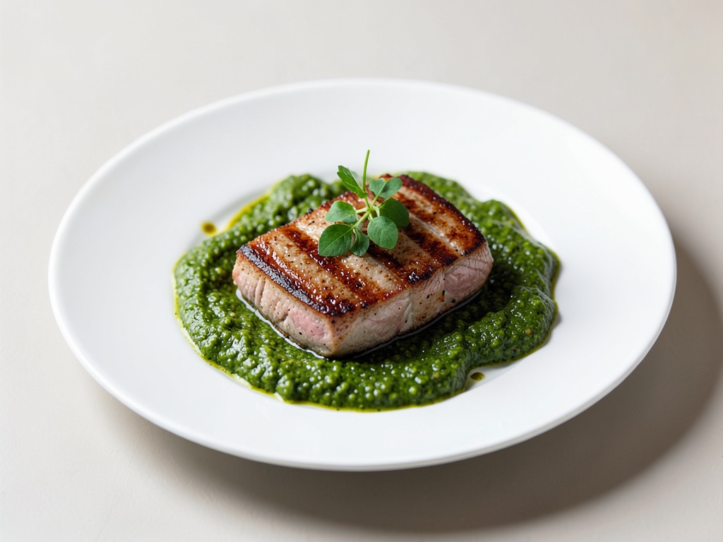Filetto di maiale alla griglia con pesto fresco