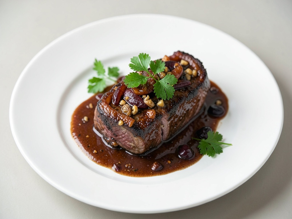 Filetto di maiale succoso con ripieno di prugne