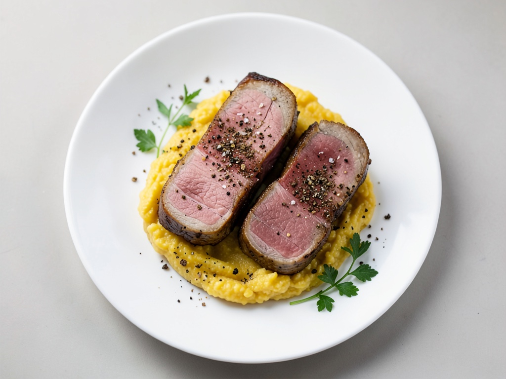 Costolette di maiale succulente con purè di patate cremoso
