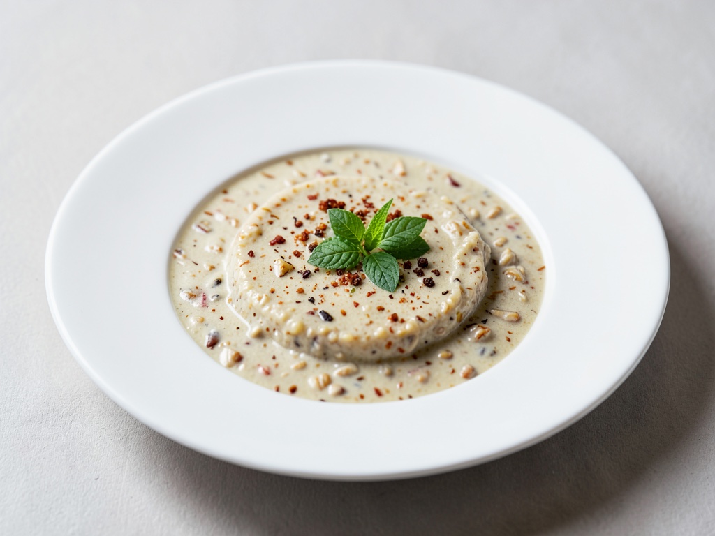Sopa cremosa de avena suiza