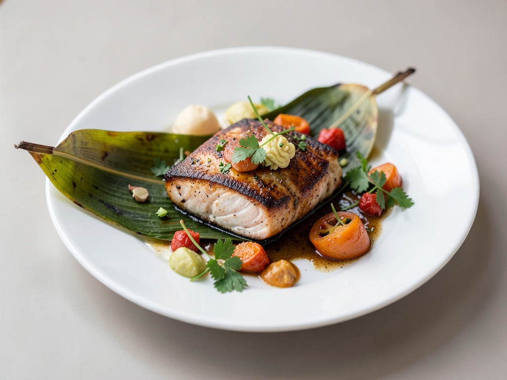 Pesce spada messicano in foglie di banana