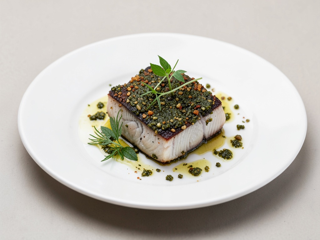 Filetti di merluzzo con crosta croccante al pesto