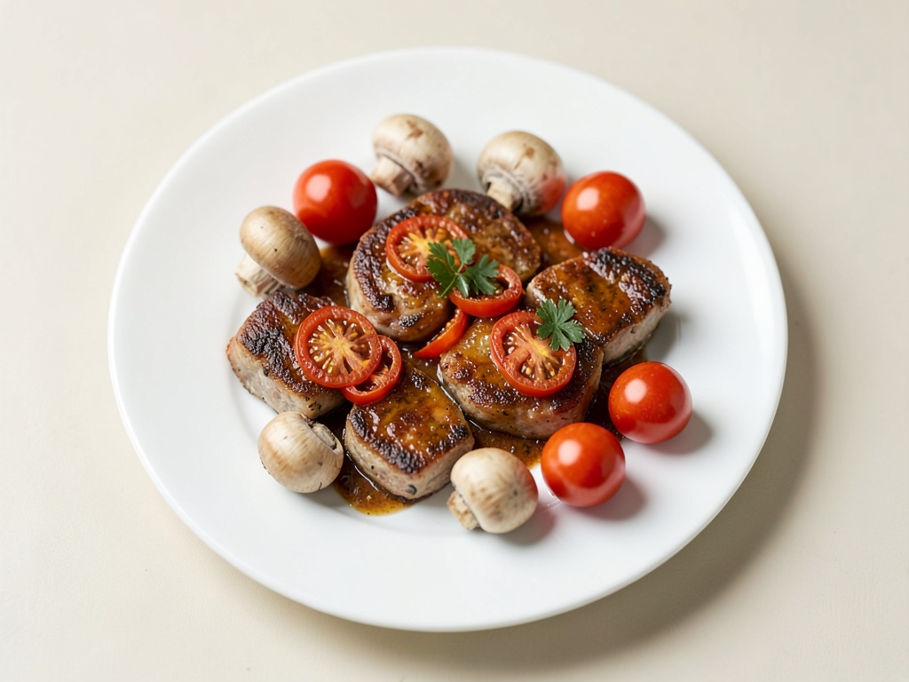 Seeteufel mit sonnengetrockneten Tomaten