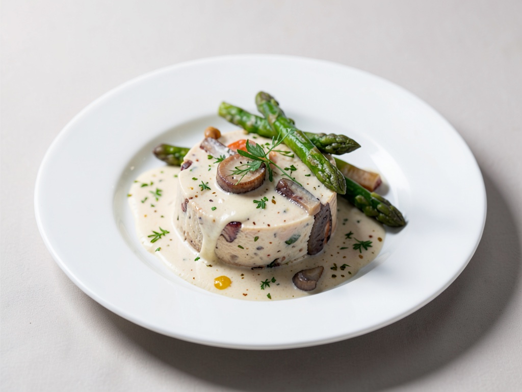 Cremige Seeteufel-Terrine mit Spargel