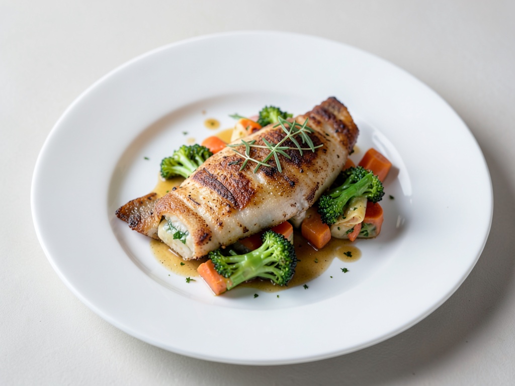 Bustarelle di platessa e verdure al forno