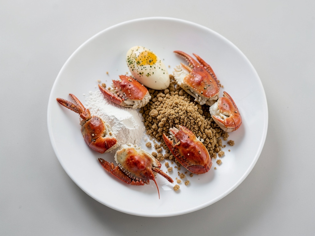 Gebratene Scholle mit Krabben in Sahnesauce