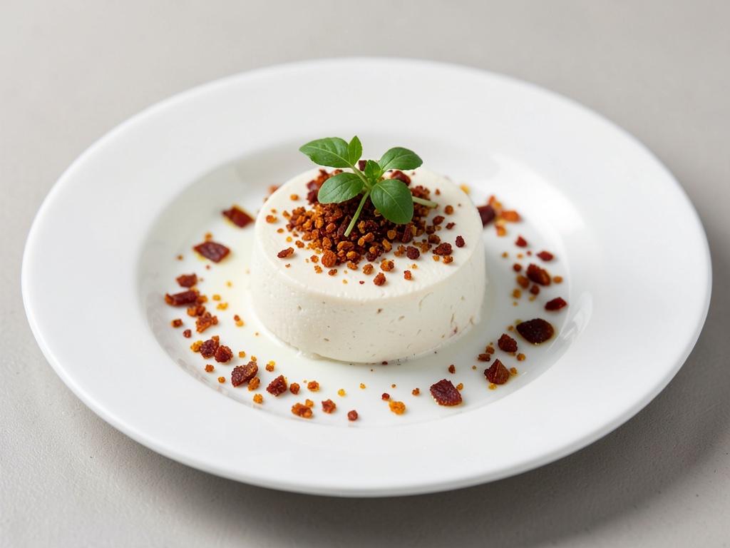 Tofu sedoso con escamas de bonito