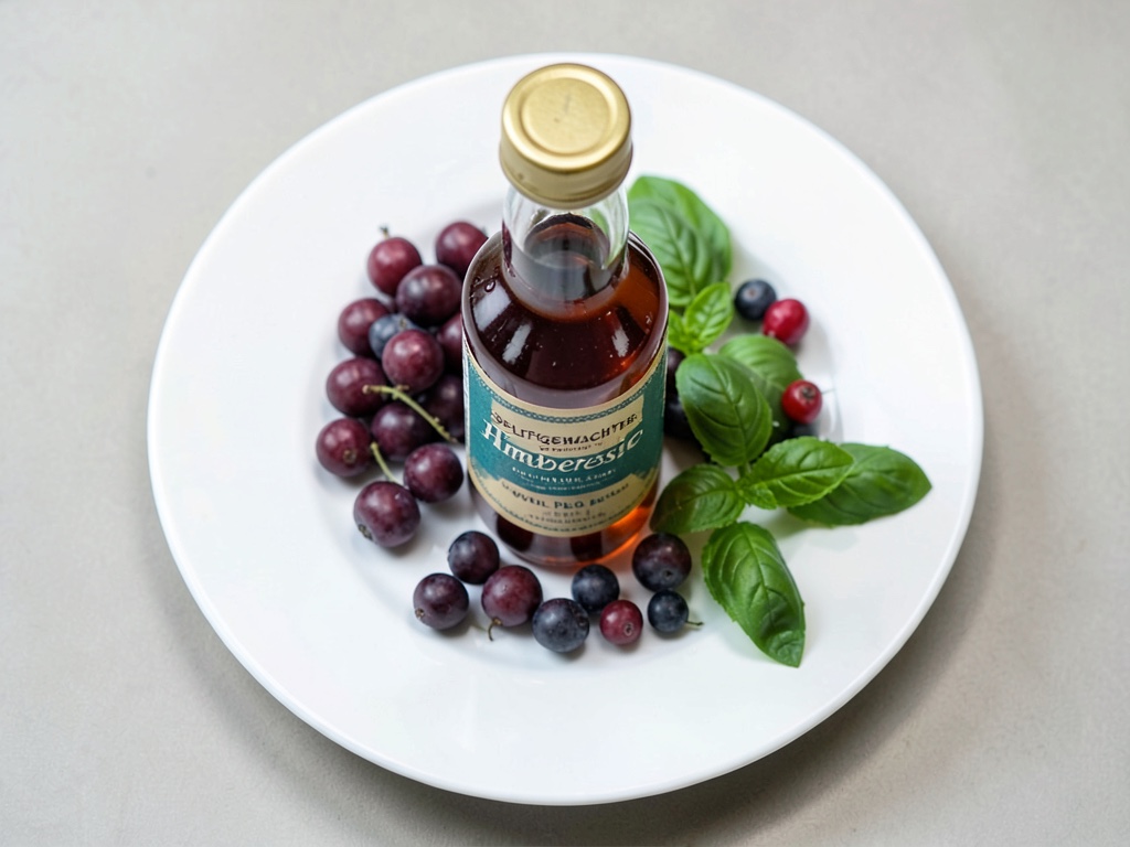 Aceto di lamponi e basilico dal barattolo