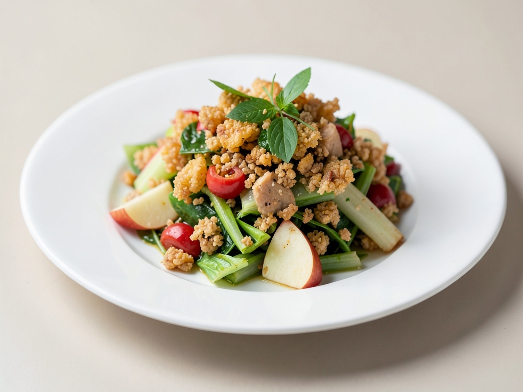 Salat croquant au céleri et à la pomme
