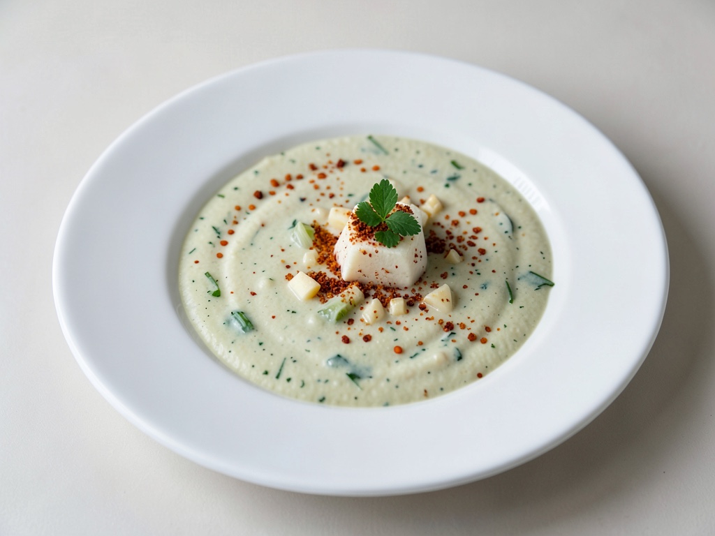 Zuppa cremosa di sedano con formaggio saporito