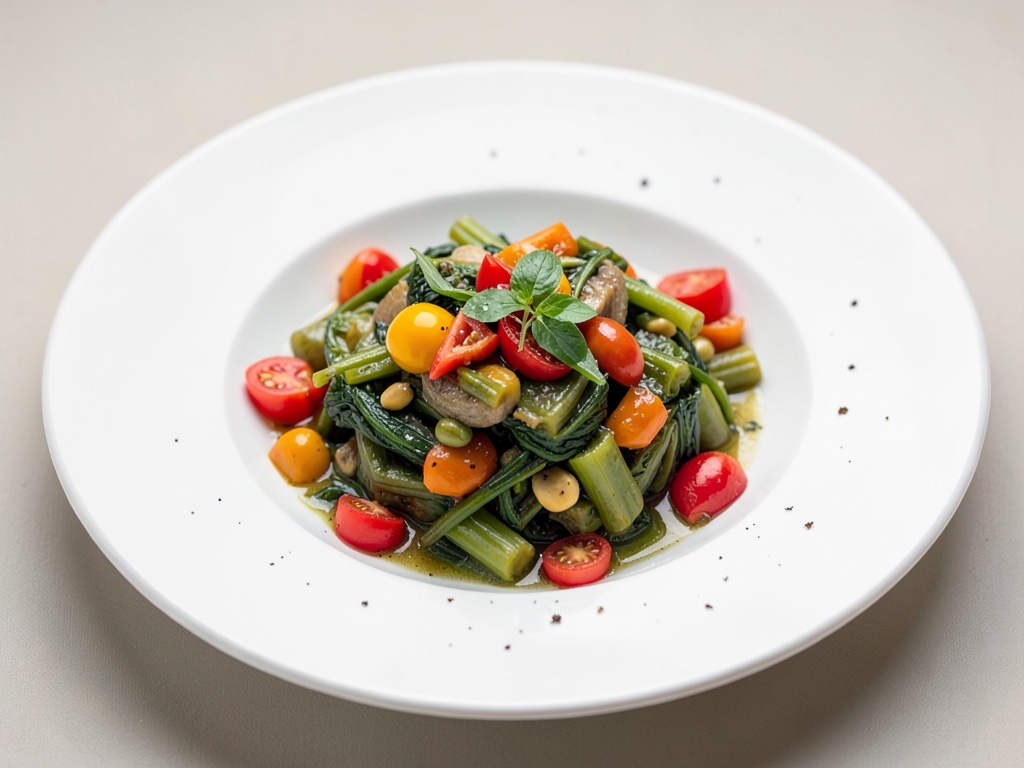 Ragoût de légumes au céleri, poivrons et tomates