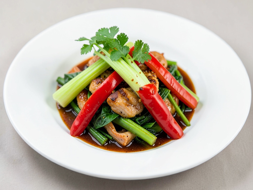 Verdure al wok con sedano e peperoni
