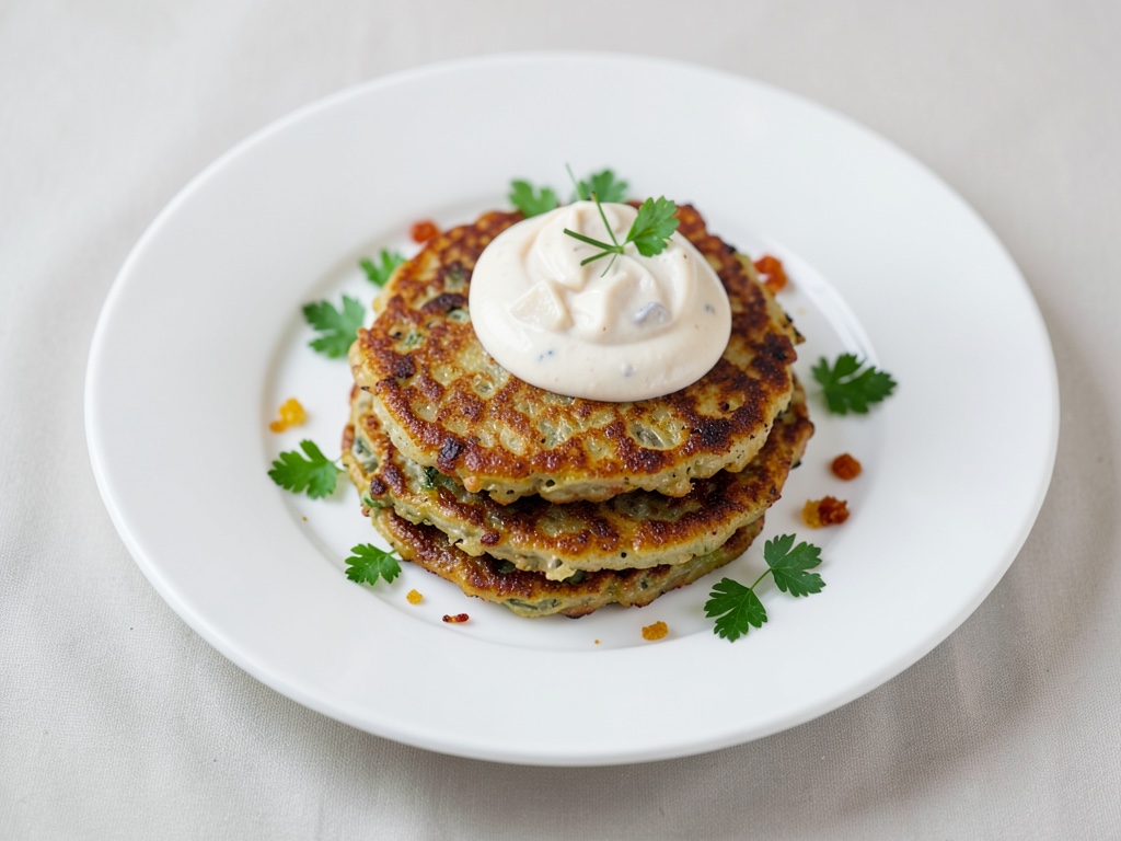 Frittelle di sedano croccanti con crema di mela