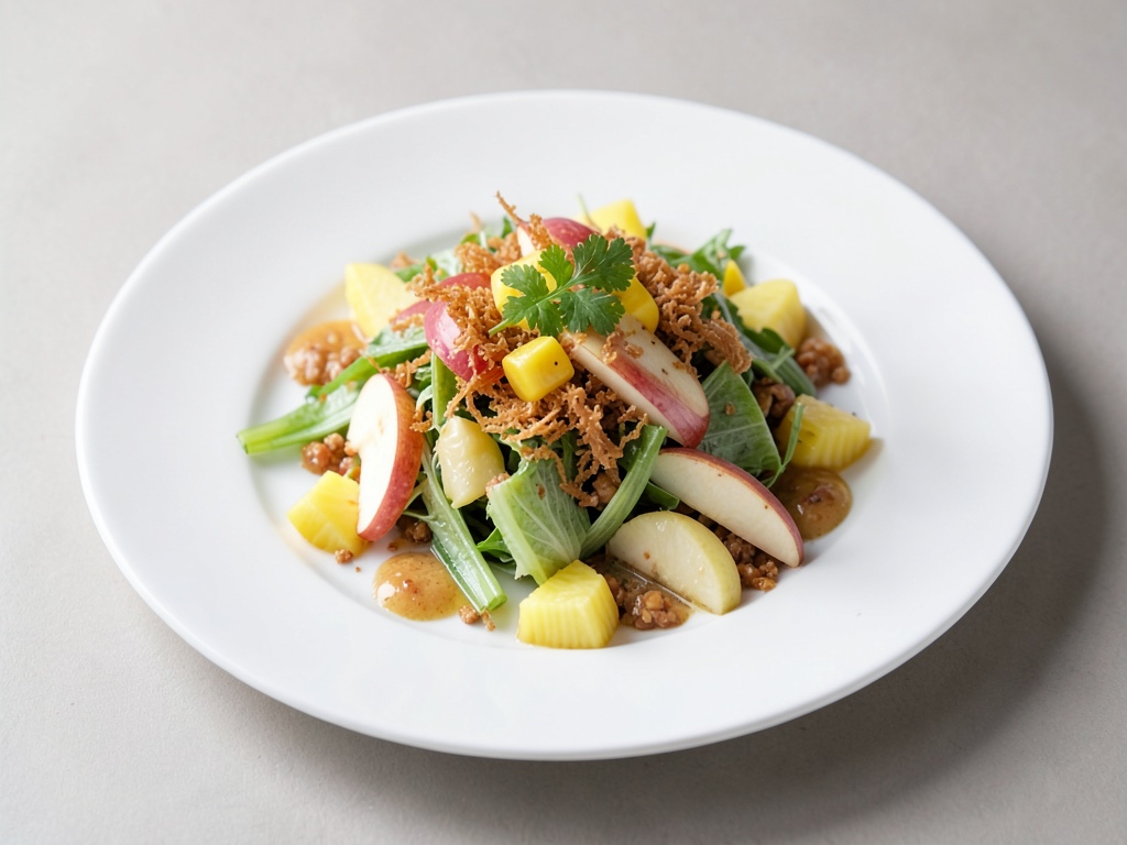Knuspriger Sellerie-Apfel-Salat mit Ananas