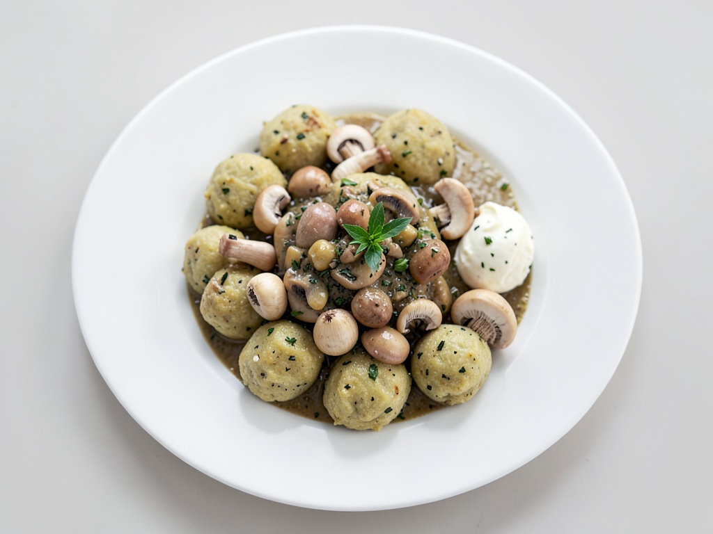 Semmelknödel con salsa ai funghi