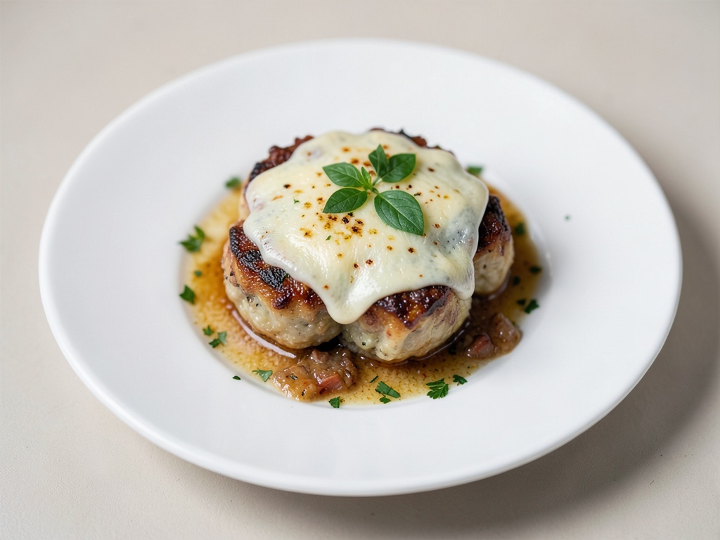 Polpette di pane classiche con copertura di formaggio