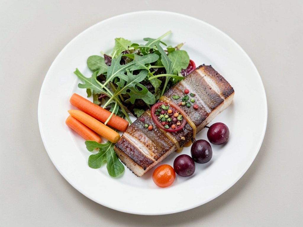 Salmone croccante al sesamo su insalata croccante