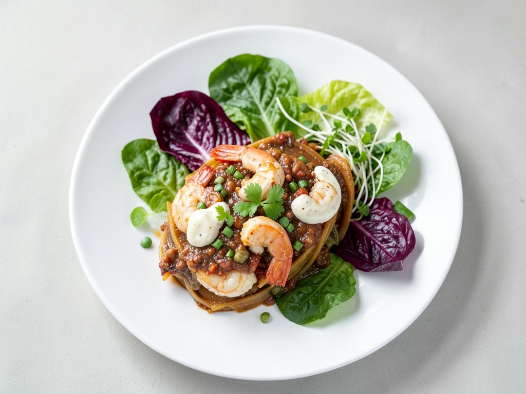 Fresche Enchiladas di gamberi con salsa