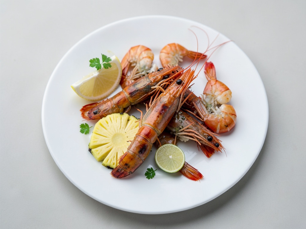 Spiedini di gamberi e ananas alla griglia