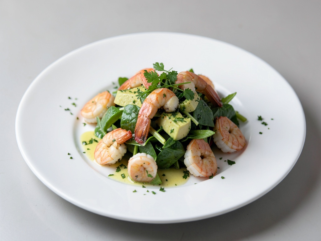 Frischer Garnelen-Avocado-Salat