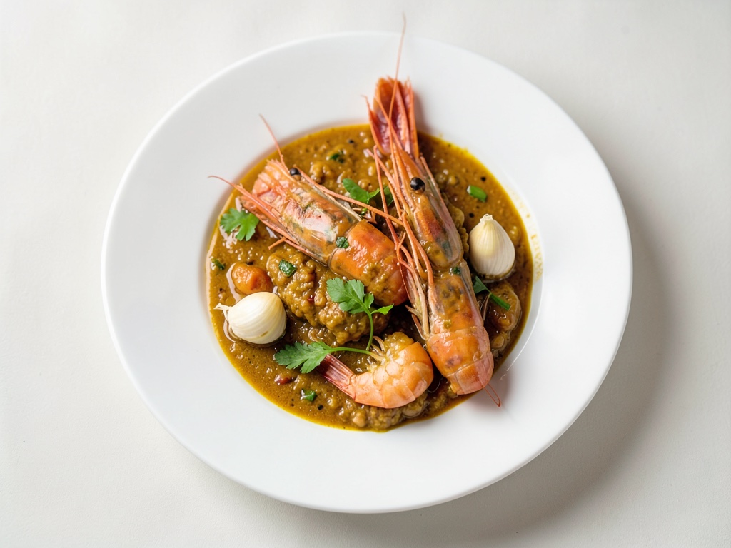 Curry cremoso ai gamberi