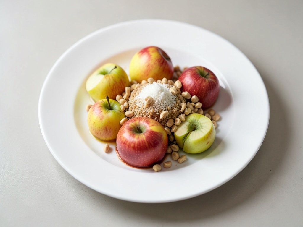 Karamellisierte Äpfel mit Mandelkruste