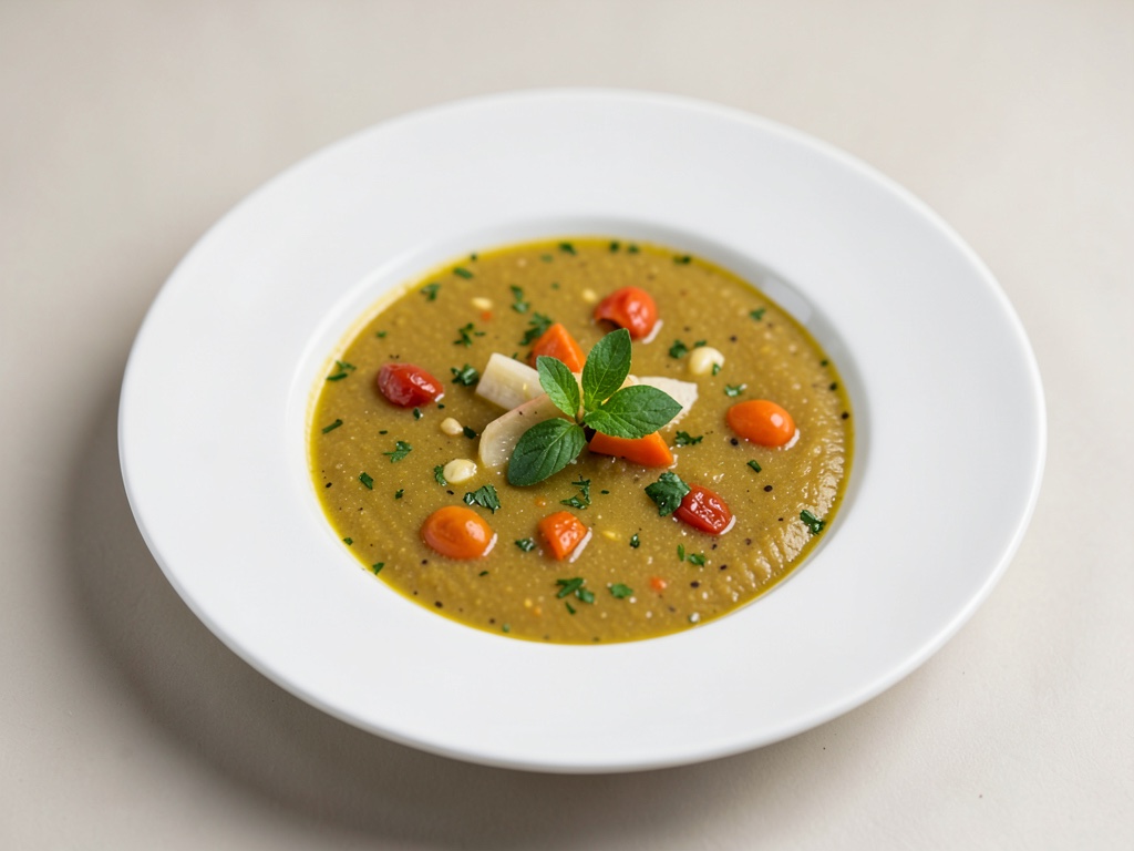Zuppa fresca di verdure estive