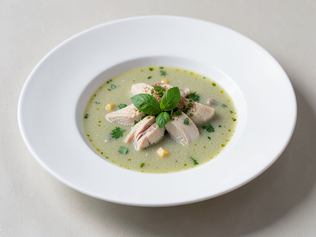 Zuppa fresca di lime e pollo