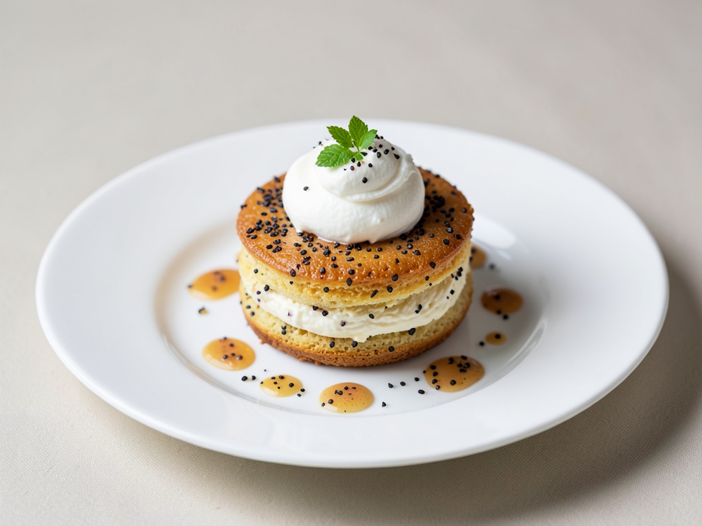 Mohn-Apfel-Soufflé mit frischer Schlagsahne