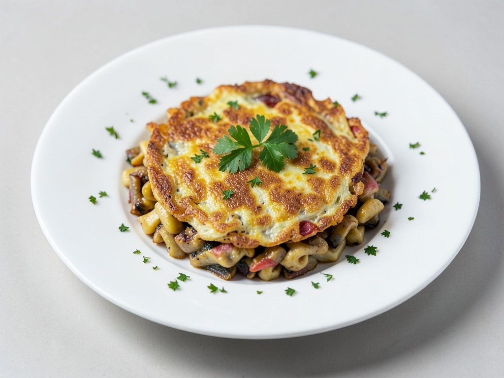 Omelette di Spätzle croccante
