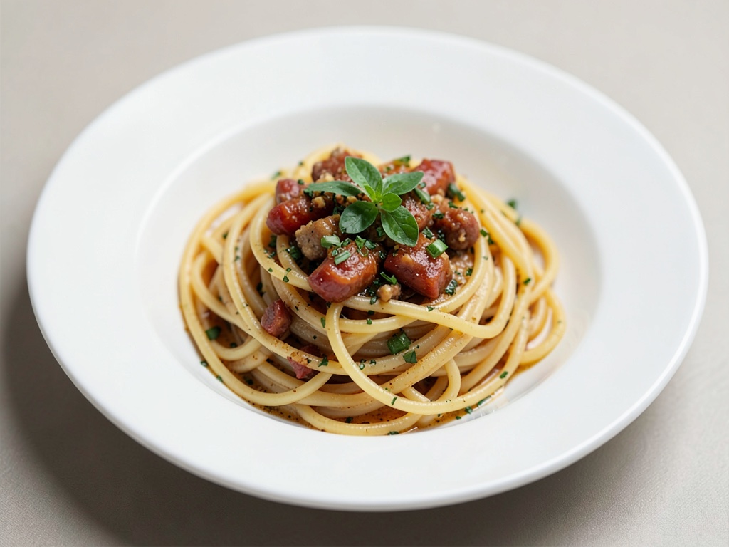 Knoblauch-Nudeln mit Chili und Tomaten