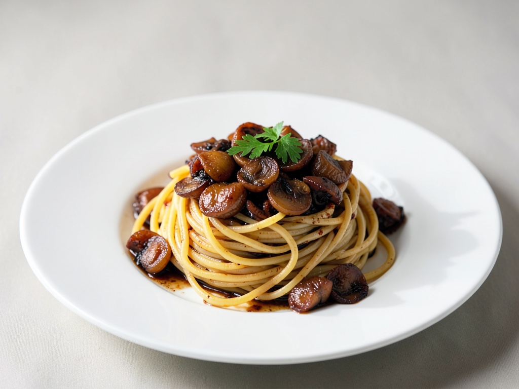 Spaghetti mit karamellisierten Zwiebeln