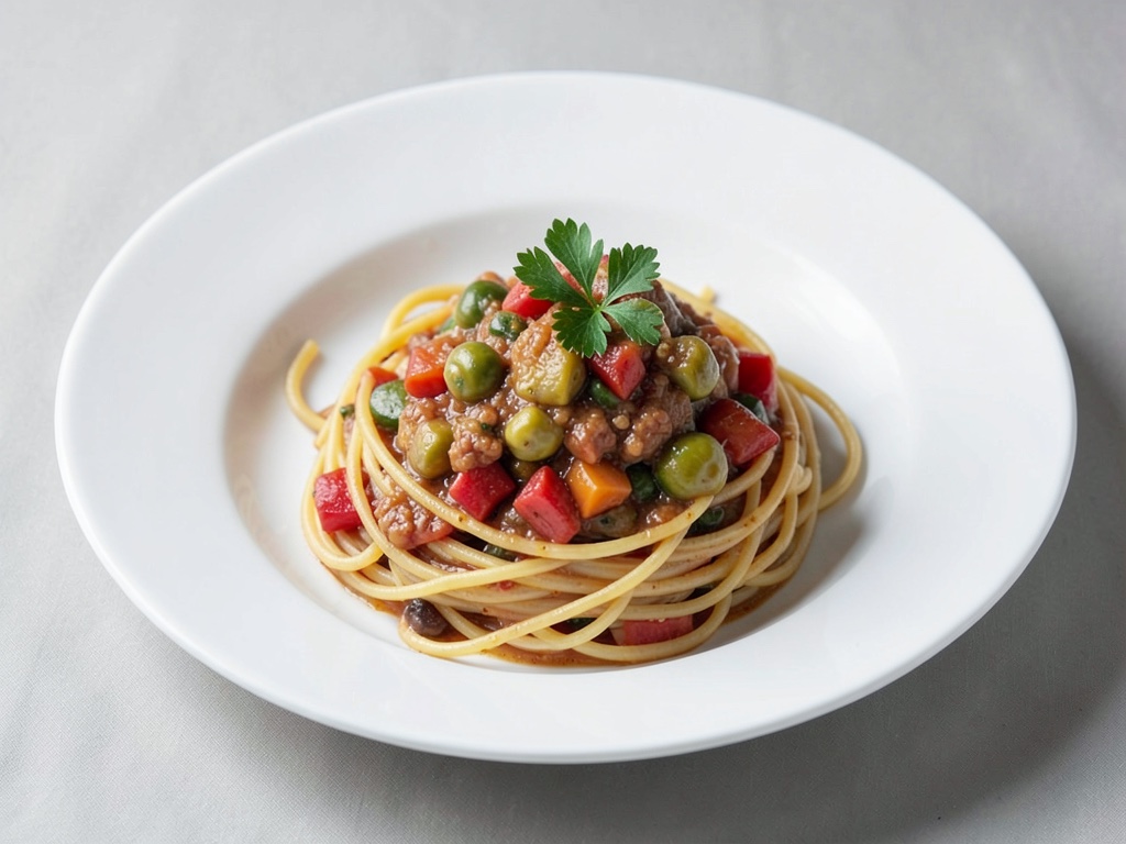 Spaghetti mit Gemüsesoße