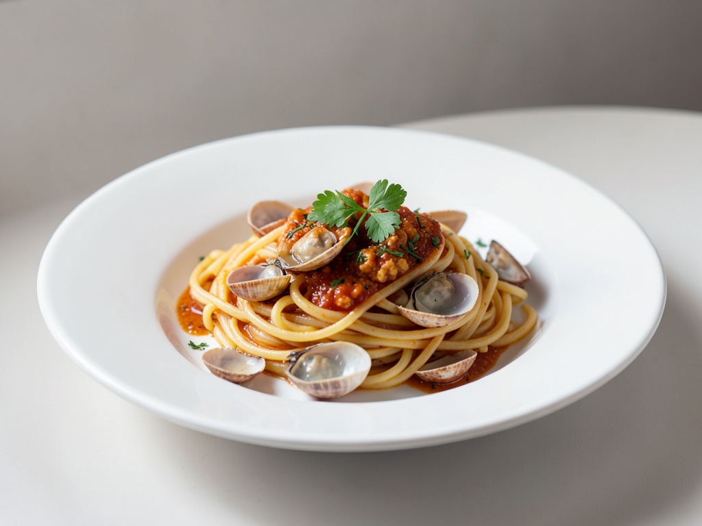 Herzmuscheln-Spaghetti im Ofen