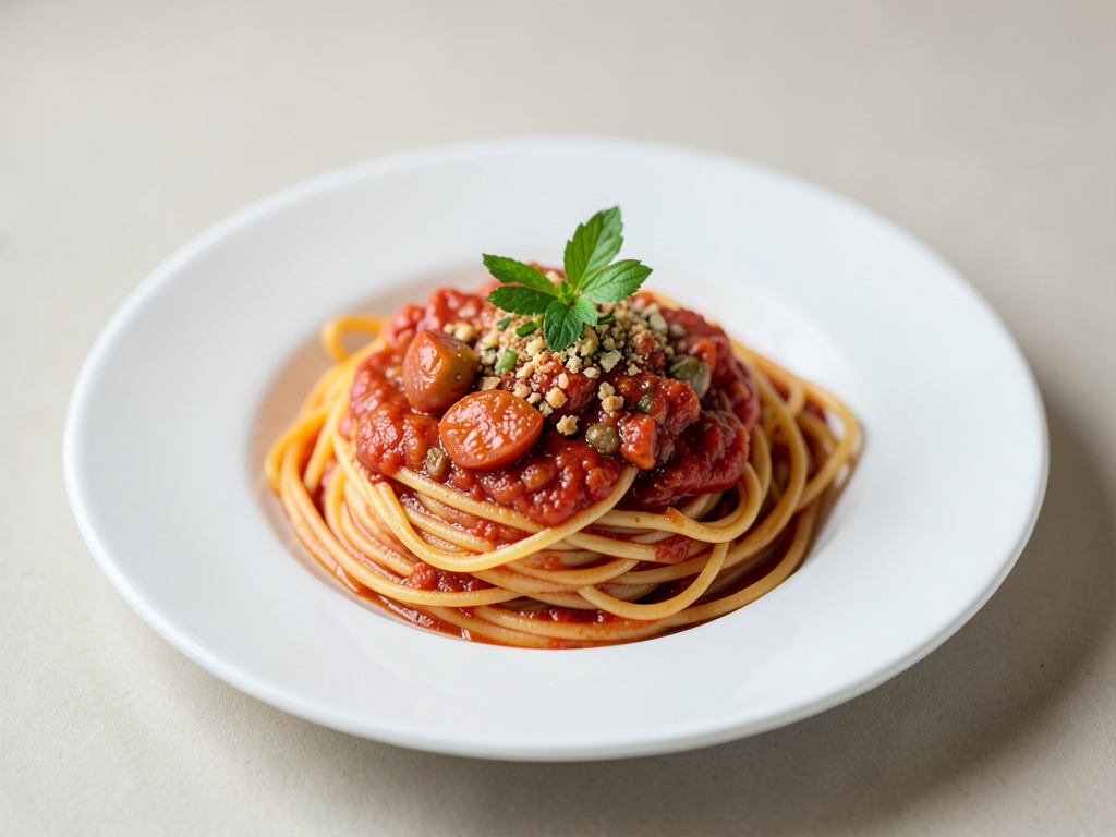 Spaghetti mit frischer Tomatensoße