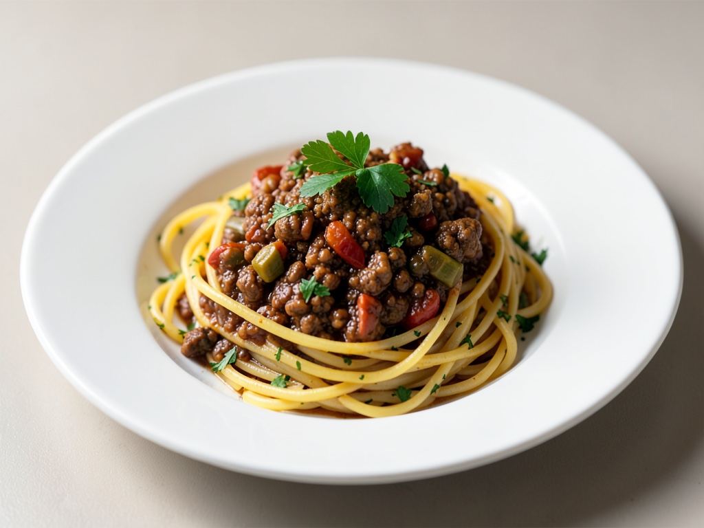Spaghetti mit vegetarischer Bolognese