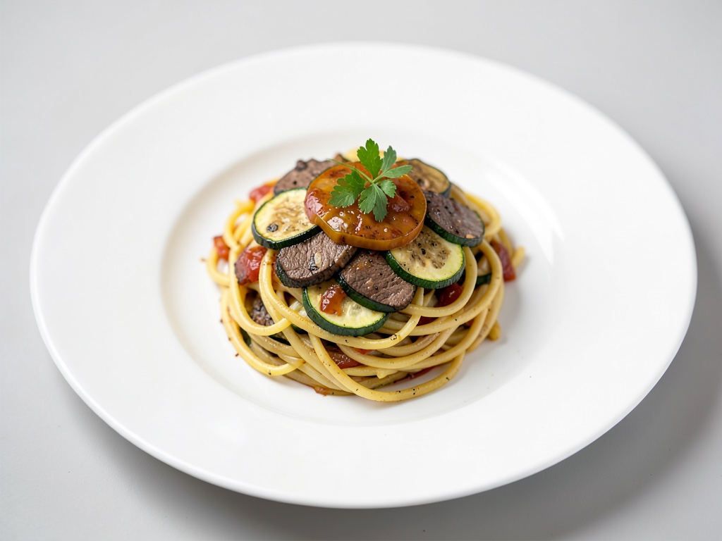 Zucchini-Steak-Spaghetti