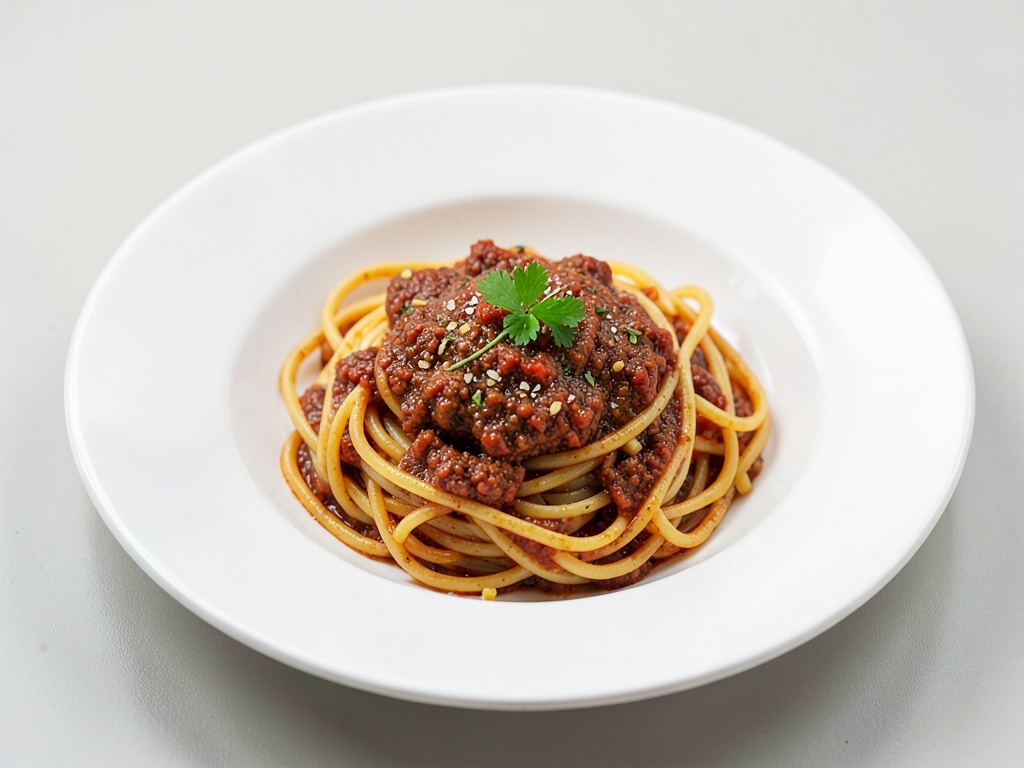 Spaghetti mit rotem Pesto
