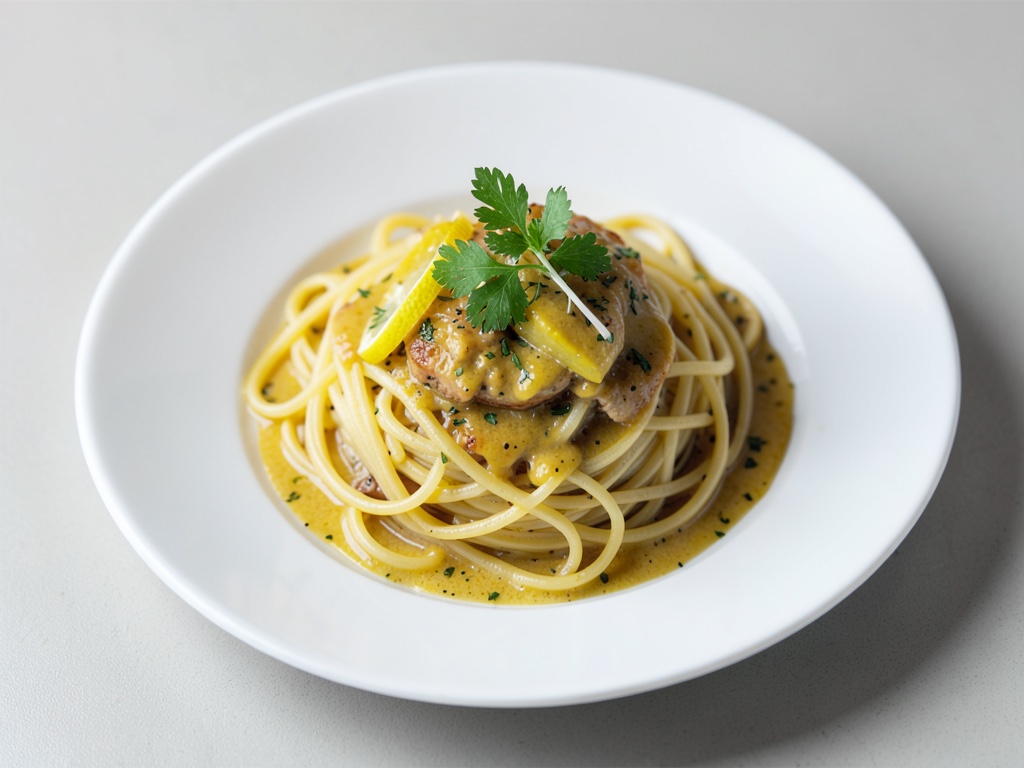 Spaghetti mit Zitronensauce