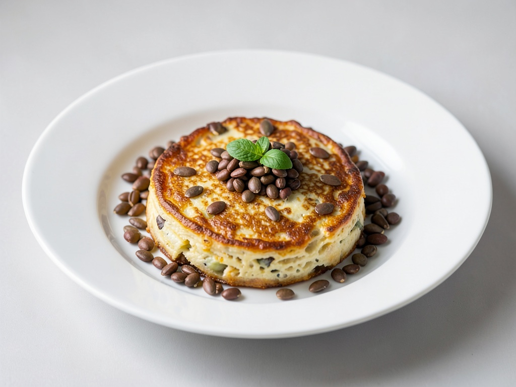 Tortilla spagnola di patate con semi di zucca tostati