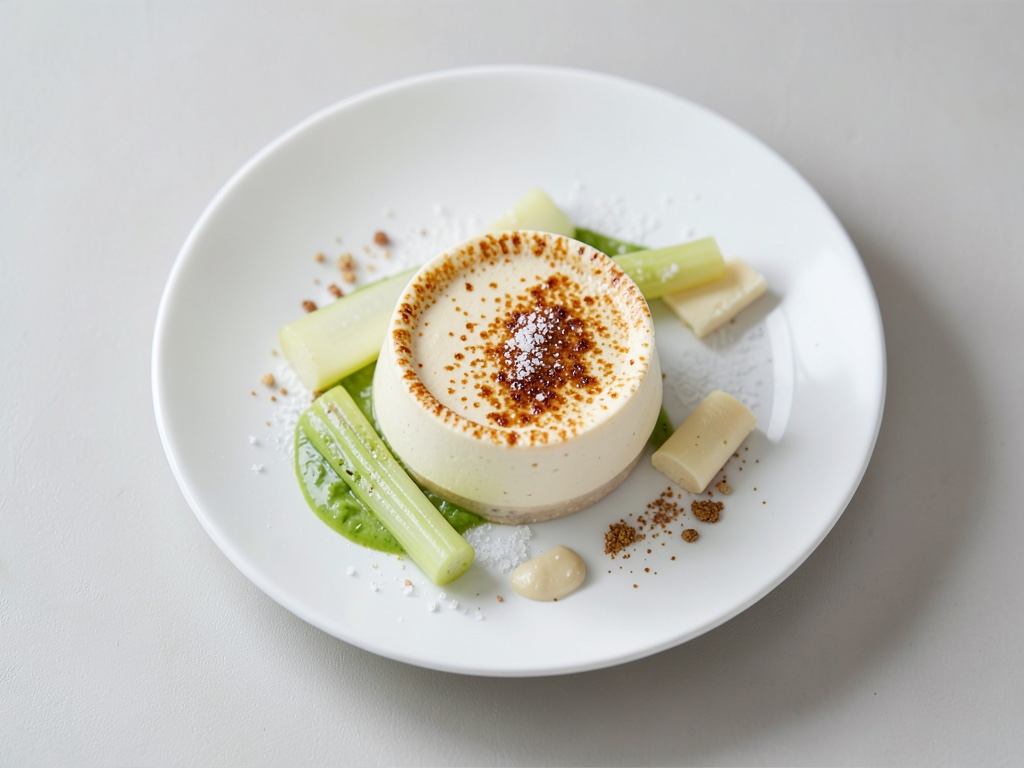 Torta cremosa agli asparagi con caramello alle nocciole